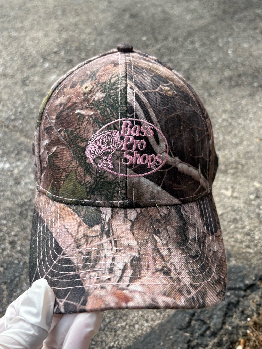 Bass Pro Shops Pink and Green Camouflage Ball Cap